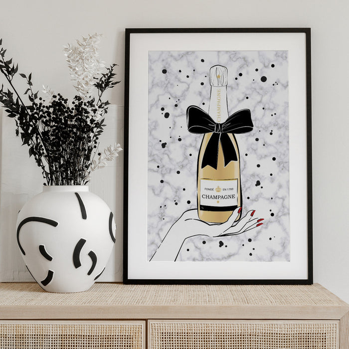 Holding Champagne - Martina Framed Art | Home or Office Art