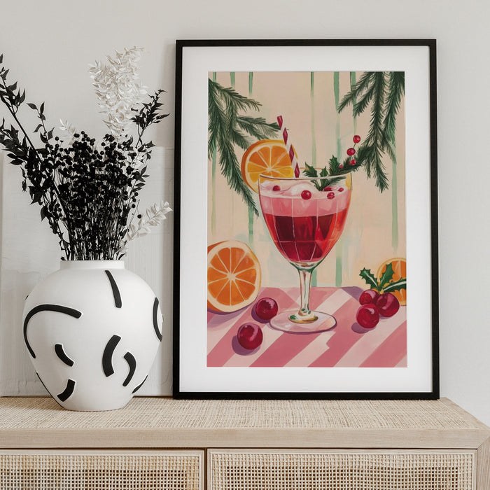 Christmas Red Cocktail - Melloi Art Prints Framed Art | Home or Office Art