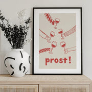 Prost! Wine Party with Friends - Rio Soléy Framed Art | Home or Office Art