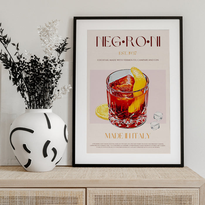 Negroni Delight - Nazma Khokhar Framed Art | Home or Office Art