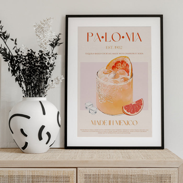 Tequila Sunrise Sip - Nazma Khokhar Framed Art | Home or Office Art
