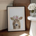 Floral Baby Calf Framed Art Lola Peacock | Home or Office Art