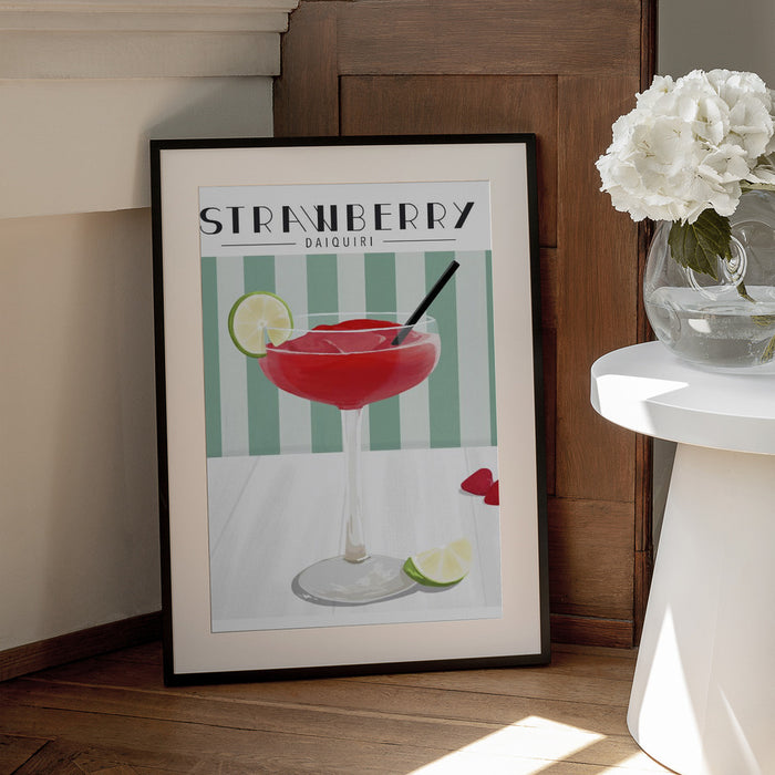 Strawberry Daiquiri - ByKammille Framed Art | Home or Office Art