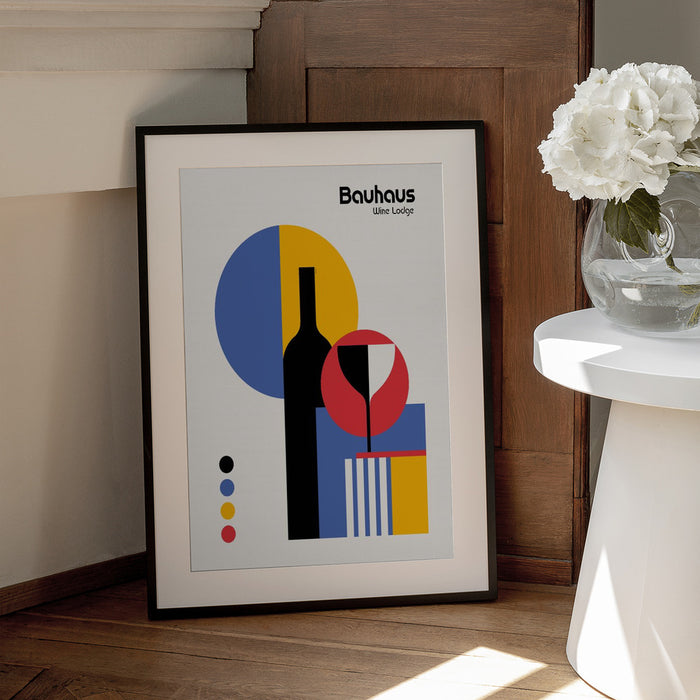 Bauhaus Wine Lodge - Retrodrome Framed Art | Home or Office Art