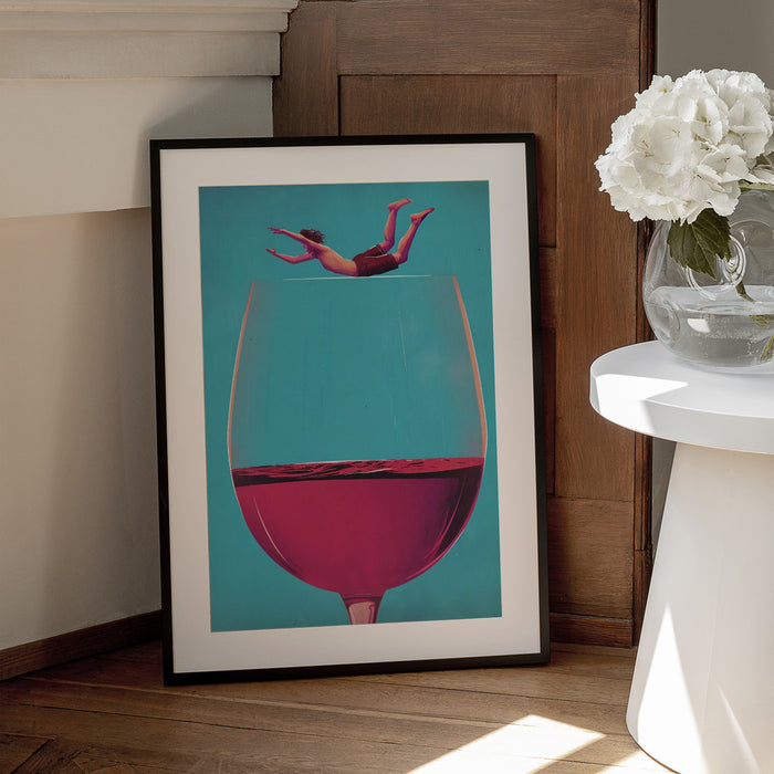 Wine Dive - Andreas Magnusson Framed Art | Home or Office Art
