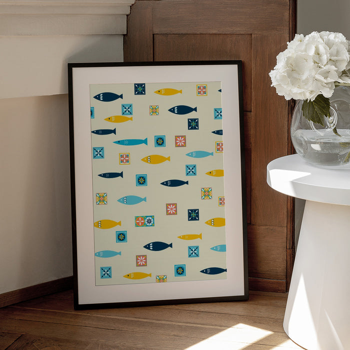 Sardinas Y Mosaicos - Elizabeth C Framed Art | Home or Office Art