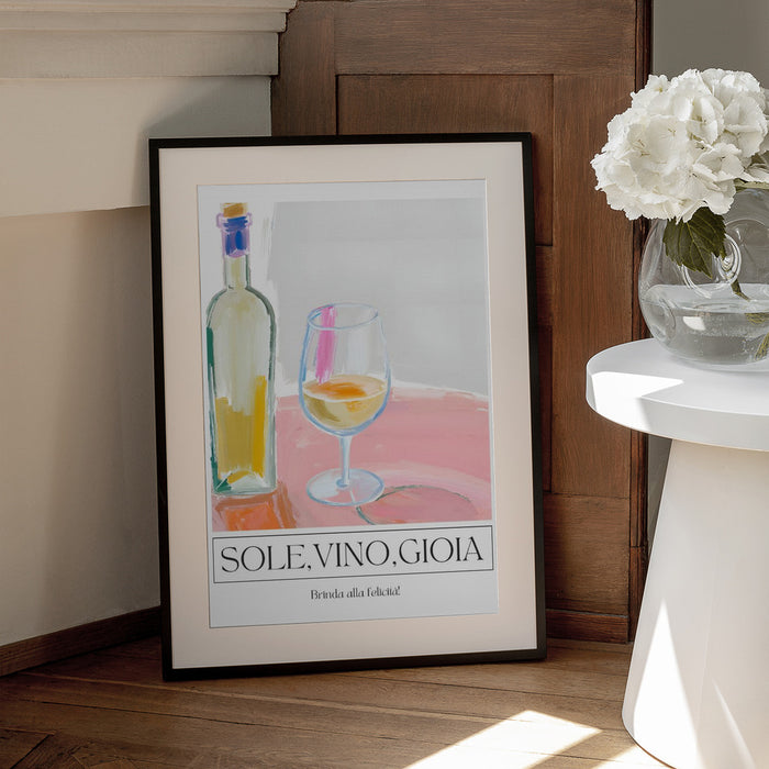Sole, vino, gioia - Ohkimiko Framed Art | Home or Office Art
