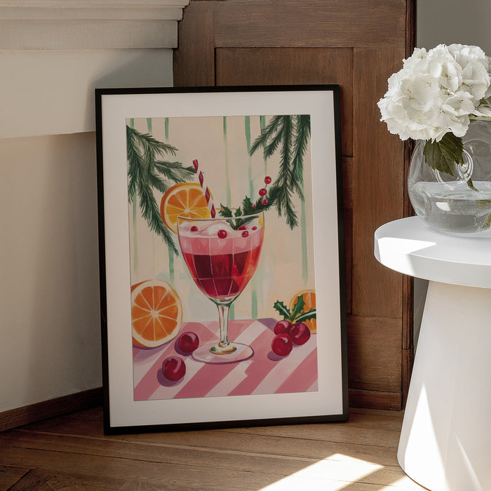 Christmas Red Cocktail - Melloi Art Prints Framed Art | Home or Office Art