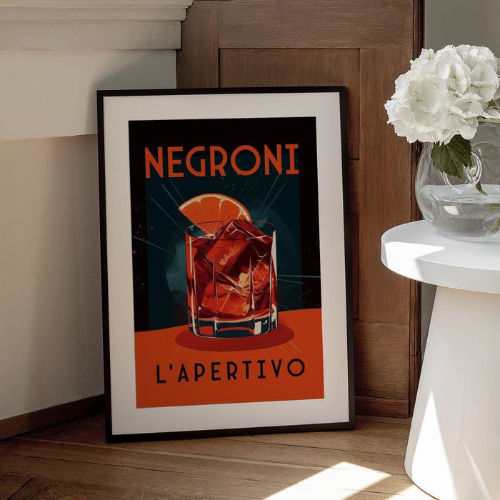 Negroni L&#039; Apertivo - Andreas Magnusson Framed Art | Home or Office Art