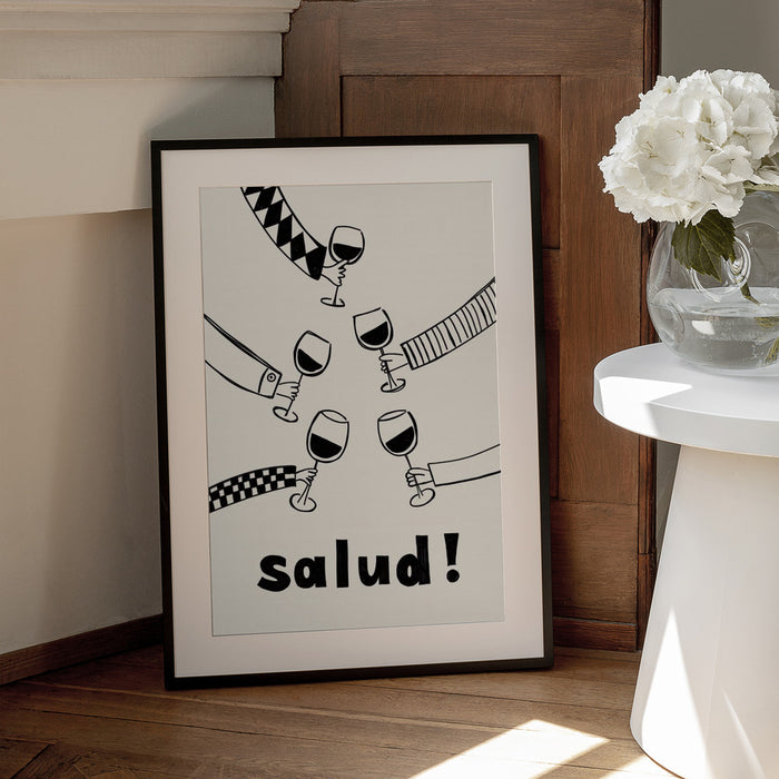 Pictufy Festive Salud Red A2 - Rio Soléy Framed Art | Home or Office Art