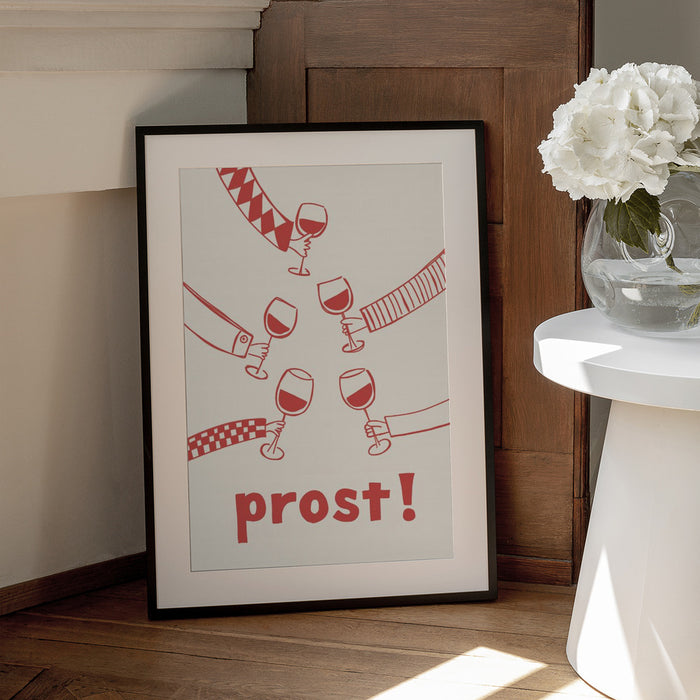 Prost! Wine Party with Friends - Rio Soléy Framed Art | Home or Office Art