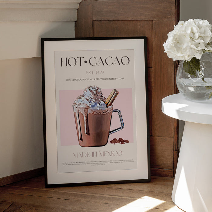 A Mug of Creamy Hot Cacao - Nazma Khokhar Framed Art | Home or Office Art