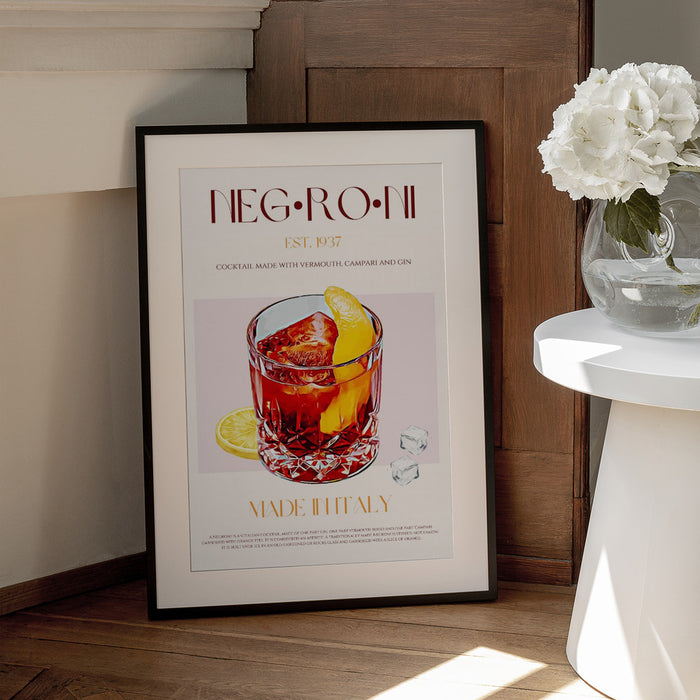 Negroni Delight - Nazma Khokhar Framed Art | Home or Office Art