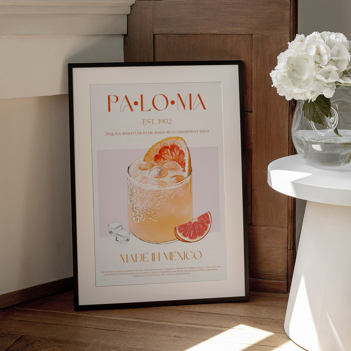 Tequila Sunrise Sip - Nazma Khokhar Framed Art | Home or Office Art