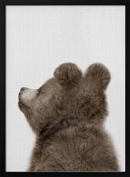 Peekaboo Baby Bear Back Framed Art Lola Peacock | Home or Office Art