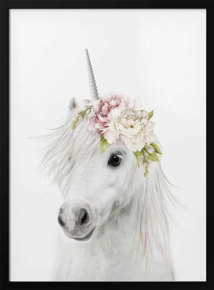 Floral Unicorn Framed Art Lola Peacock | Home or Office Art