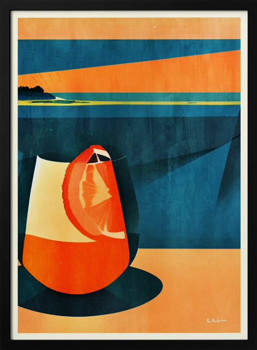 Negroni At Sunset - Bo Anderson Framed Art | Home or Office Art
