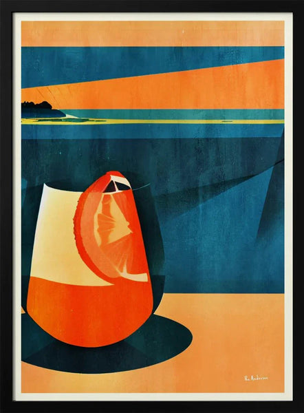 Negroni At Sunset - Bo Anderson Framed Art | Home or Office Art
