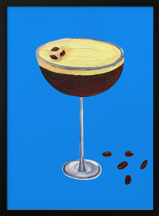 Espresso Martini Blue - Alice Straker Framed Art | Home or Office Art