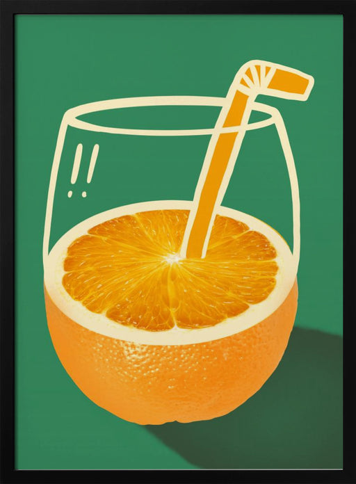 Vibrant Orange Cleverly Illustrated - Little Dean Framed Art | Home or Office Art