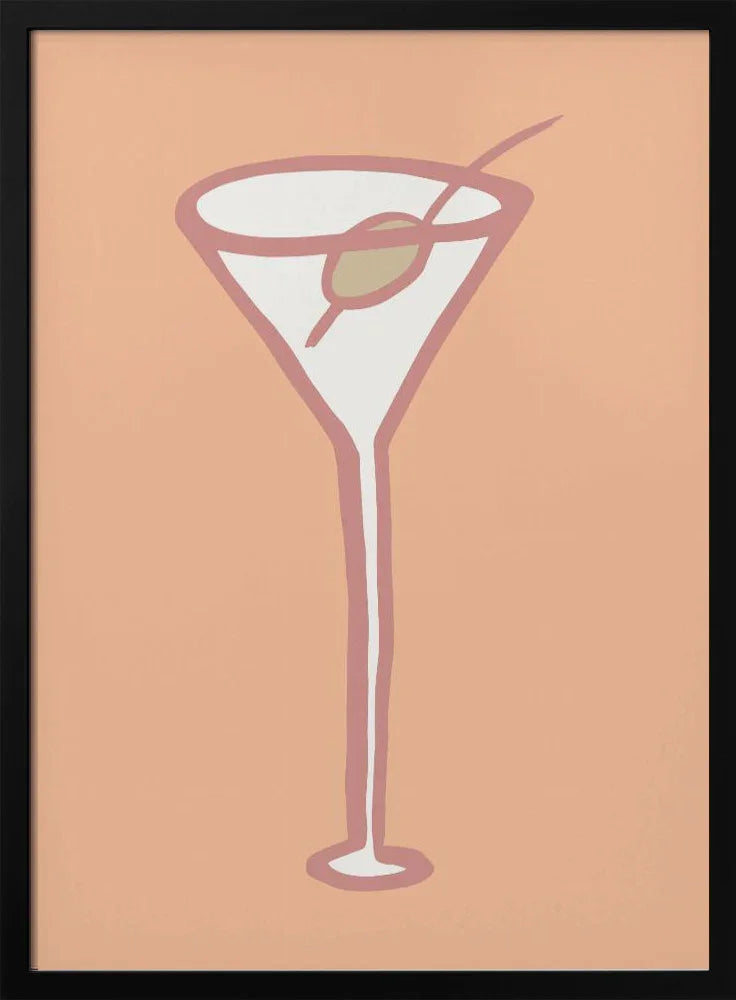 Olive In Glass Peach Fuzz Poster - Pictufy Studio Framed Art | Home or Office Art