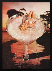 Glitter Pink Margarita - Vertigo Artography Framed Art | Home or Office Art