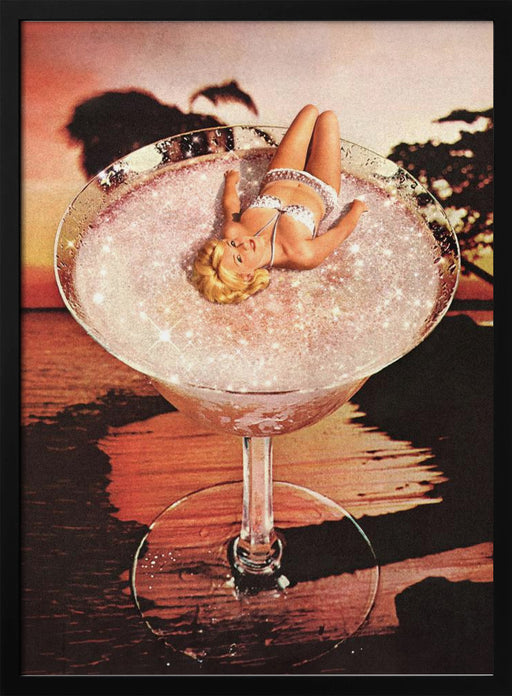 Glitter Pink Margarita - Vertigo Artography Framed Art | Home or Office Art