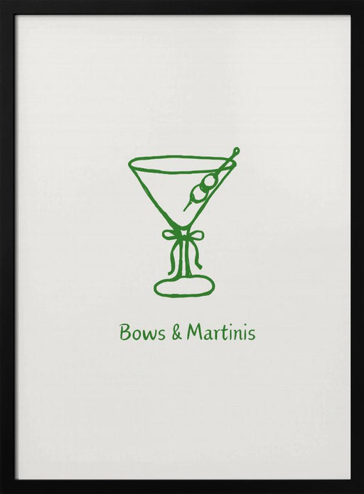 Green Bows and Martinis - ART of living Framed Art | Home or Office Art