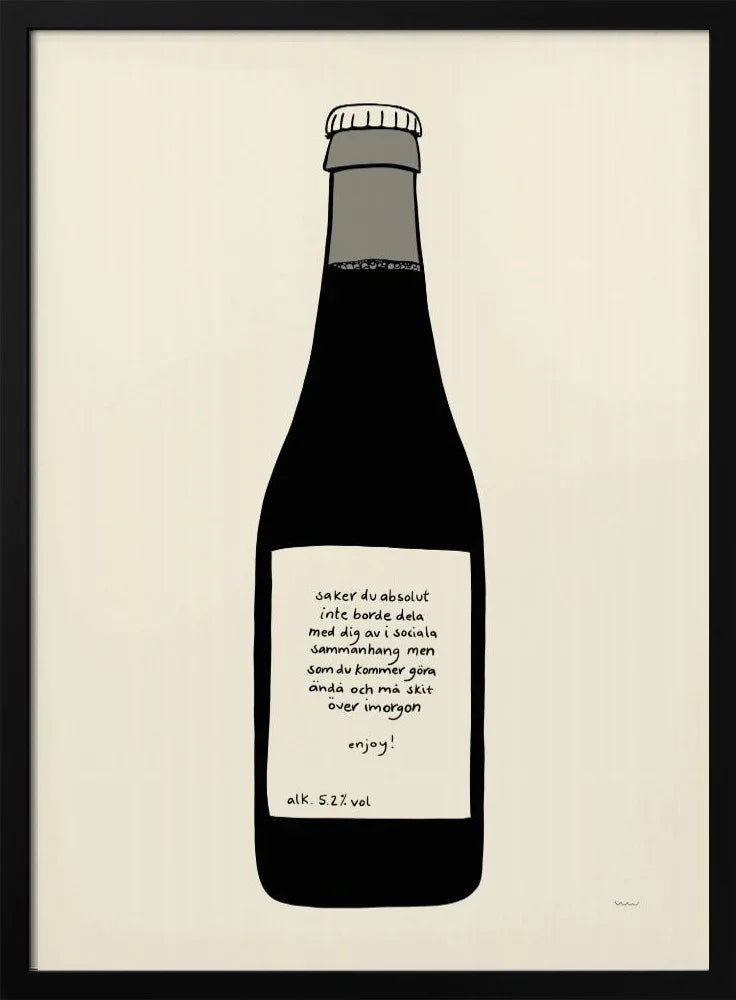 ENJOY - Wilma Wenåker Framed Art | Home or Office Art