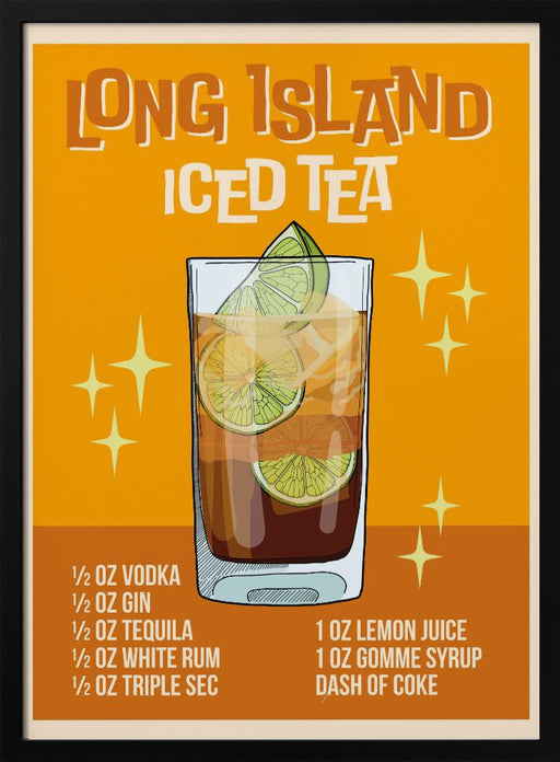 Long Island Iced Tea - WallChart Art Studio Framed Art | Home or Office Art