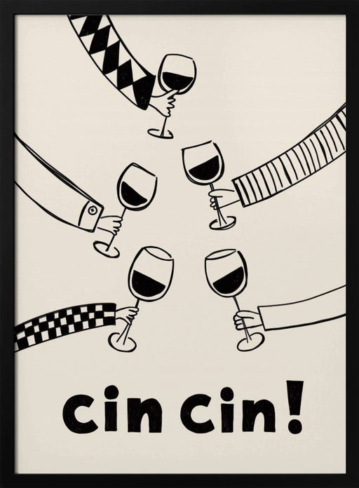 Cin cin! Wine Party with Friends - Rio Soléy Framed Art | Home or Office Art