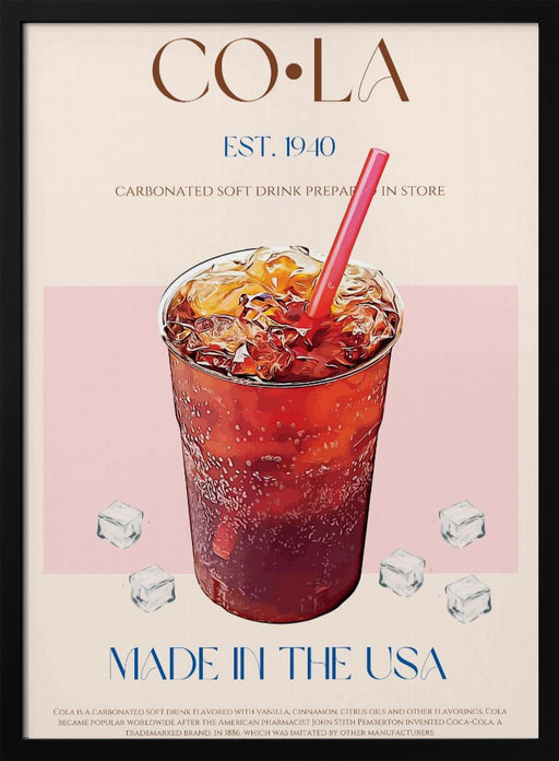 Chilled Cola Delight - Nazma Khokhar Framed Art | Home or Office Art