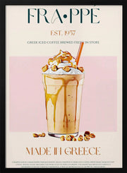 Greek Frappe Delight - Nazma Khokhar Framed Art | Home or Office Art