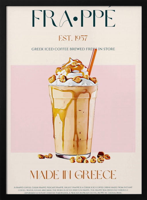 Greek Frappe Delight - Nazma Khokhar Framed Art | Home or Office Art