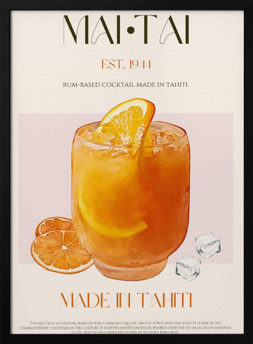 Orange Bliss Drink - Nazma Khokhar Framed Art | Home or Office Art