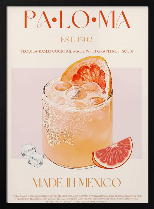 Tequila Sunrise Sip - Nazma Khokhar Framed Art | Home or Office Art