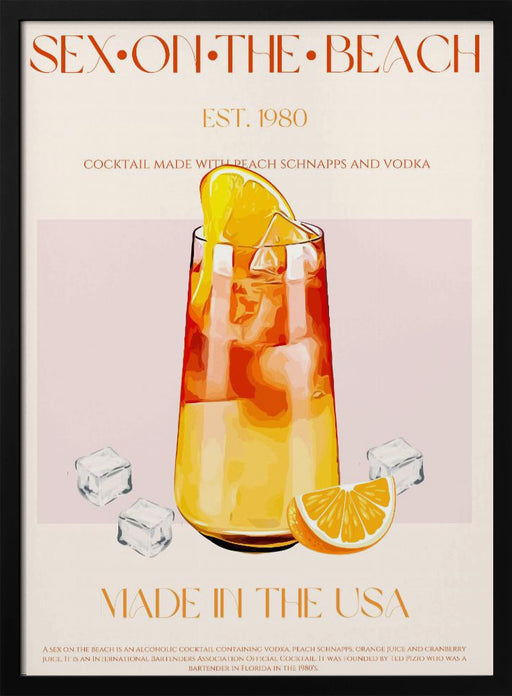Tropical Sunset Sip - Nazma Khokhar Framed Art | Home or Office Art