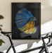 Yellow &amp; Blue Framed Art Andi Halil | Home or Office Art