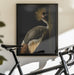 Grey Crowned Crane Framed Art Jealousy | Home or Office Art