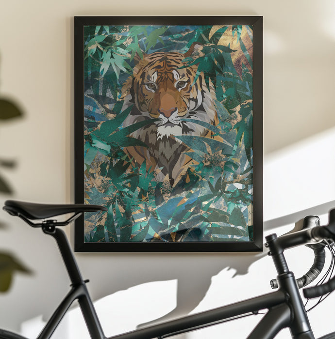 Tiger in the jungle 2 Framed Art Sarah Manovski | Home or Office Art