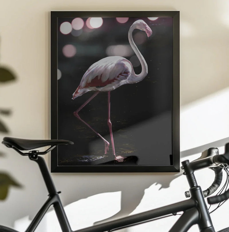 Dancing Flamingo Framed Art Shot by Clint | Home or Office Art