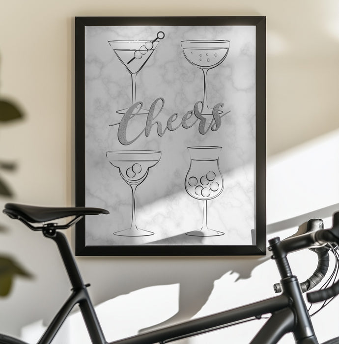 Cheers Cocktails - Martina Framed Art | Home or Office Art