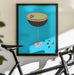 Espresso Martini Sky Blue - Alice Straker Framed Art | Home or Office Art