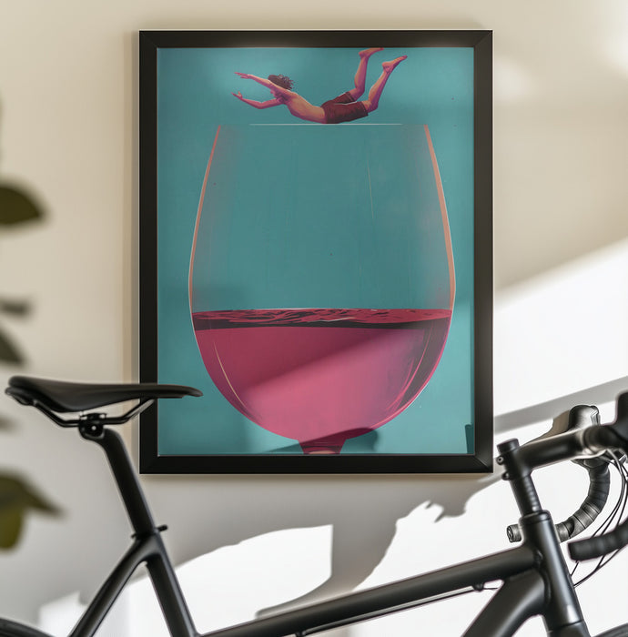 Wine Dive - Andreas Magnusson Framed Art | Home or Office Art