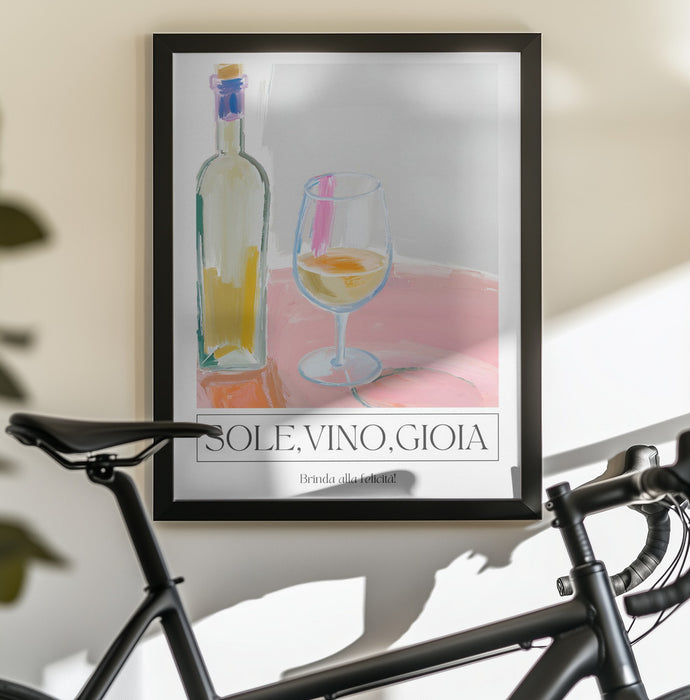 Sole, vino, gioia - Ohkimiko Framed Art | Home or Office Art