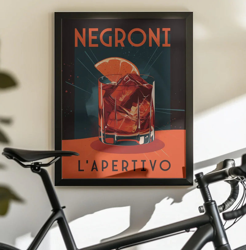 Negroni L&#039; Apertivo - Andreas Magnusson Framed Art | Home or Office Art