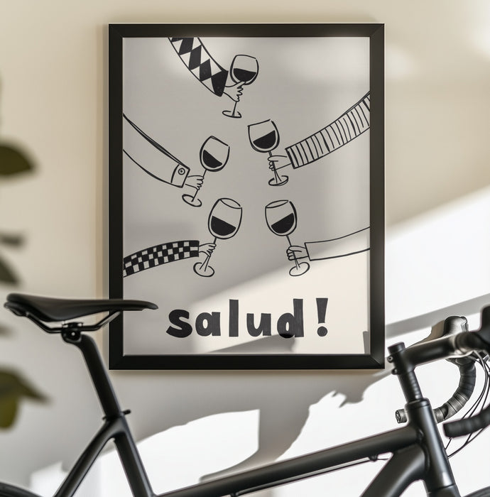 Pictufy Festive Salud Red A2 - Rio Soléy Framed Art | Home or Office Art