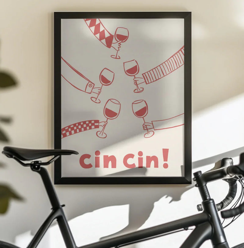 Cin cin! Wine Party with Friends - Rio Soléy Framed Art | Home or Office Art