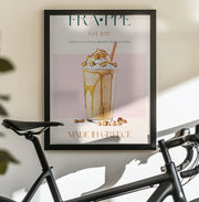 Greek Frappe Delight - Nazma Khokhar Framed Art | Home or Office Art