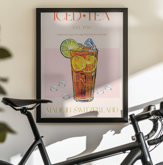 Refreshing Glass of Iced Tea - Nazma Khokhar Framed Art | Home or Office Art